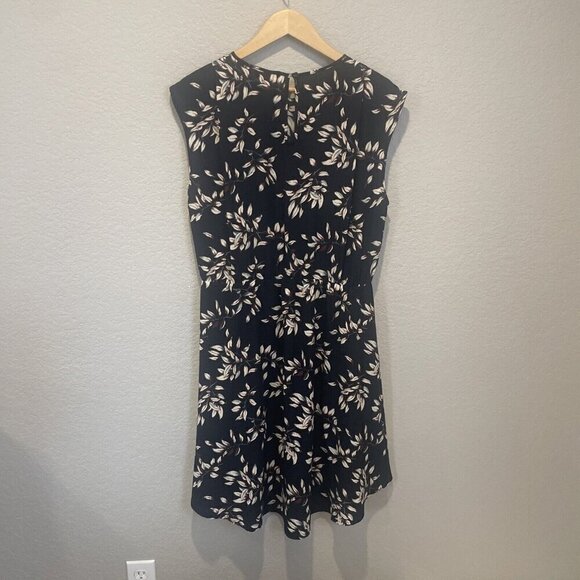 Collective Concepts Blue Floral MIDI Dress Sleeveless Band Collar Pullover XL - Picture 7 of 12